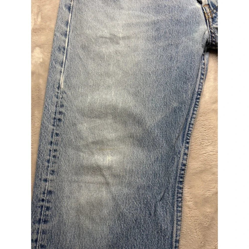 Vintage Levi's 501 Jeans Actual 32x29 Blue Denim Light Wash Distressed USA 90s